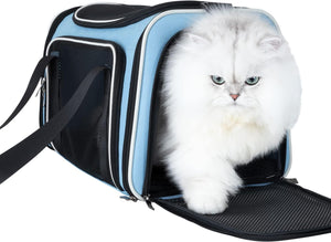Soft Pet Carrier for Medium Cats and Small Dogs with Cozy Bed, 3 Doors, Top Entrance | Airline Approved, Escape-Proof, Breathable, Leak-Proof, Easy Storage (Pink)