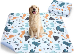 Washable Pee Pads for Dogs, 2 Pack Large 36"X41" Super Absorbent Reusable Training Pads, 100% Waterproof Non-Slip Puppy Whelping Playpen Indoor Mat Pet Supplies